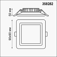 Встраиваемый светодиодный светильник Novotech Joia 358282 Image 1