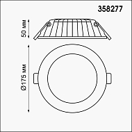 Встраиваемый светодиодный светильник Novotech Gesso 358277 Image 1