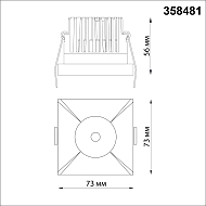 Встраиваемый светодиодный светильник Novotech Metis 358481 Image 2