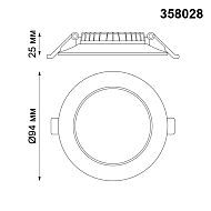 Встраиваемый светодиодный светильник Novotech Luna 358028 Image 2