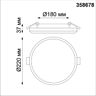 Встраиваемый светодиодный светильник Novotech SPOT NT21 000 PANDORA 358678 Image 2