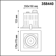 Встраиваемый светодиодный светильник Novotech Gesso 358440 Image 2