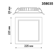 Встраиваемый светодиодный светильник Novotech Luna 358035 Image 2