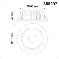 Встраиваемый светодиодный светильник Novotech Mars 358297 Image 3