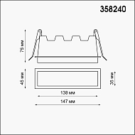 Встраиваемый светодиодный светильник Novotech Hielo 358240 Image 1