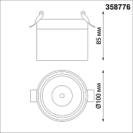 Встраиваемый светодиодный спот Novotech Groda 358776 Image 3