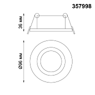 Встраиваемый светодиодный светильник Novotech Stern 357998 Image 1