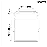 Встраиваемый светодиодный светильник Novotech SPOT NT21 000 PANDORA 358679 Image 1