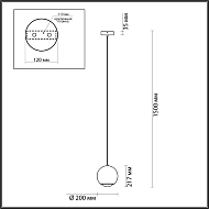 Подвесной светодиодный светильник Odeon Light Mia 4227/12L Image 3