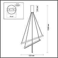 Подвесной светодиодный светильник Odeon Light Cometa 3860/39B Image 2