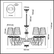 Подвесная люстра Odeon Light Aurelia 3390/6 Image 3