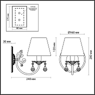 Бра Odeon Light Magali 3229/1W Image 3