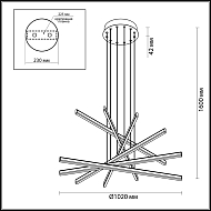 Подвесной светодиодный светильник Odeon Light Rudy 3890/96L Image 2