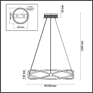 Подвесная светодиодная люстра Odeon Light Lesla 4730/43L Image 1