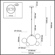 Подвесной светодиодный светильник Odeon Light Bubbles 4640/12LB Image 3