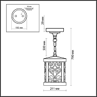 Уличный подвесной светильник Odeon Light Kordi 2286/1 Image 2