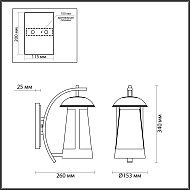 Уличный настенный светильник Odeon Light Kalpi 4837/1W Image 3