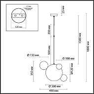 Подвесной светодиодный светильник Odeon Light Bubbles 4640/12LA Image 3