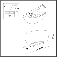 Настенный светильник Odeon Light Gesso 3551/1W Image 2