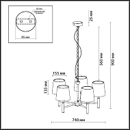 Подвесная люстра Odeon Light Glen 2266/5 Image 3