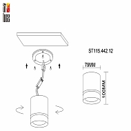 Потолочный светодиодный светильник ST Luce ST115.442.12 Image 2