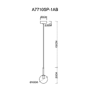 Подвесной светильник Arte Lamp Cameron A7710SP-1AB Image 2