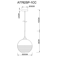 Подвесной светильник Arte Lamp Wave A7762SP-1CC Image 3