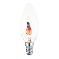 Лампа светодиодная Eglo E14 1,3W прозрачная 11848 - купить онлайн в интернет-магазине Люстра-Тут (Санкт-Петербург) недорого