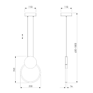 Подвесной светодиодный светильник Eurosvet Style 50217/1 LED бронза Image 1