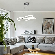 Подвесной светодиодный светильник Eurosvet Smart Warta 90234/1 хром Image 3