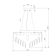Подвесная люстра Eurosvet Torreta 10121/5 хром/прозрачный хрусталь Strotskis Smart Image 1