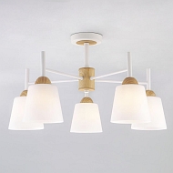 Потолочная люстра Eurosvet 70085/5 белый - купить онлайн в интернет-магазине Люстра-Тут (Санкт-Петербург) недорого