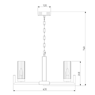 Подвесная люстра Eurosvet Arganie 60133/6 серебро Image 1