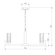 Подвесная люстра Eurosvet Arganie 60133/8 серебро Image 1