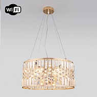 Подвесная люстра Eurosvet Lory 10125/5 золото/прозрачный хрусталь Strotskis Smart - купить онлайн в интернет-магазине Люстра-Тут (Санкт-Петербург) недорого