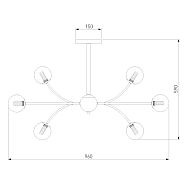 Подвесная люстра Eurosvet Astro 30180 хром Image 1