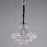 Подвесная люстра Eurosvet 10080/6 хром/прозрачный хрусталь Strotskis - купить онлайн в интернет-магазине Люстра-Тут (Санкт-Петербург) недорого