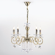 Подвесная люстра Eurosvet Ravenna 10104/5 античная бронза/прозрачный хрусталь Strotskis Image 1