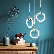 Подвесной светодиодный светильник Eurosvet Rim 90165/1 золото Image 3