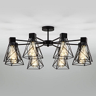 Потолочная люстра Eurosvet 70107/8 черный - купить онлайн в интернет-магазине Люстра-Тут (Санкт-Петербург) недорого