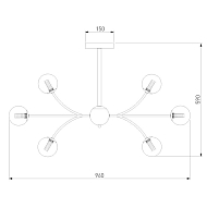 Подвесная люстра Eurosvet Astro 30180 матовое золото Image 1