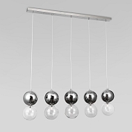 Подвесной светильник Eurosvet Selisa 50091/5 хром/дымчатый - купить онлайн в интернет-магазине Люстра-Тут (Санкт-Петербург) недорого