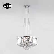 Подвесная люстра Eurosvet Torreta 10121/5 хром/прозрачный хрусталь Strotskis Smart - купить онлайн в интернет-магазине Люстра-Тут (Санкт-Петербург) недорого