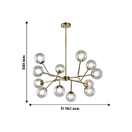 Подвесная светодиодная люстра Favourite Bullae 2135-12P Image 1