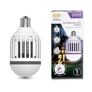 Лампа светодиодная антимоскитная Gauss E27 6W 3500K белая GMQ01 - купить онлайн в интернет-магазине Люстра-Тут (Санкт-Петербург) недорого