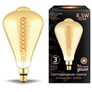 Лампа светодиодная филаментная Gauss E27 8,5W 2000K янтарная 157802105 - купить онлайн в интернет-магазине Люстра-Тут (Санкт-Петербург) недорого