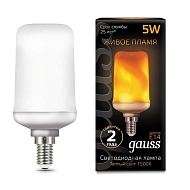 Лампа светодиодная Gauss E14 5W 1500K матовая 157401105 - купить онлайн в интернет-магазине Люстра-Тут (Санкт-Петербург) недорого