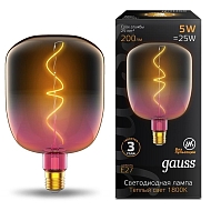 Лампа светодиодная филаментная Gauss E27 5W 1800K розовая 1010802105 - купить онлайн в интернет-магазине Люстра-Тут (Санкт-Петербург) недорого