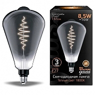 Лампа светодиодная филаментная Gauss E27 8,5W 1800K серая 157802005 - купить онлайн в интернет-магазине Люстра-Тут (Санкт-Петербург) недорого