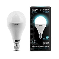 Лампа светодиодная Gauss E14 6.5W 4100K матовая 105101207 - купить онлайн в интернет-магазине Люстра-Тут (Санкт-Петербург) недорого